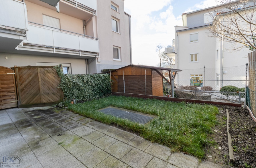 Schöne 3-Zimmer-Garten-Wohnung in zentraler Stadtlage von Weilheim - Garten (36043)