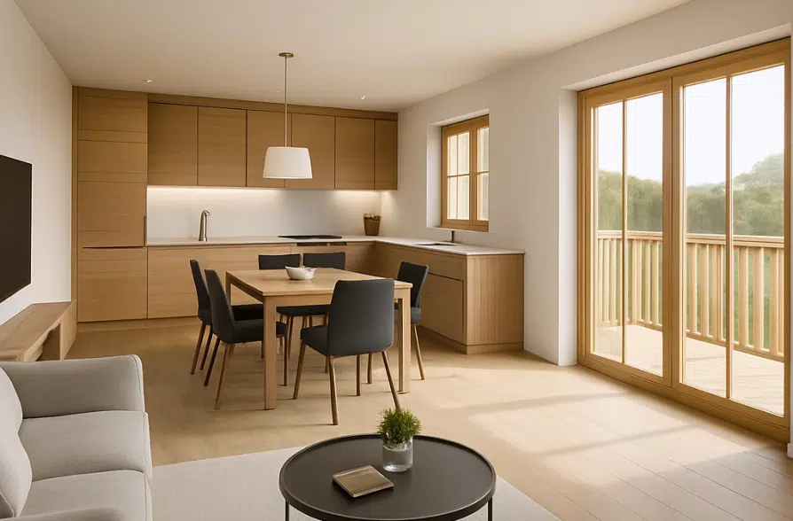 Nur einen Steinwurf vom Staffelsee entfernt! 2-Zi.-Erdgeschosswhg. mit Terrasse (WE 7) - Küche / Visualisierung (35215)