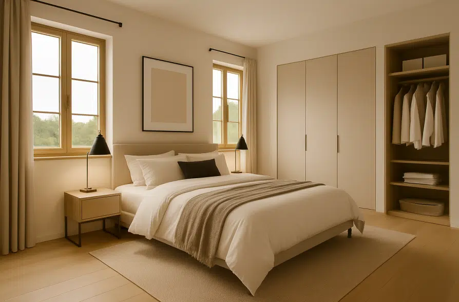 Nur einen Steinwurf vom Staffelsee entfernt! 2-Zi.-Erdgeschosswhg. mit Terrasse (WE 7) - Schlafzimmer / Visualisierung (35216)