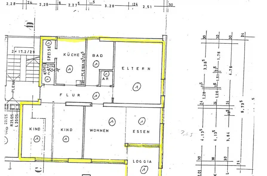 Frisch renovierte 4-Zimmer-Wohnung im Herzen von Weilheim - Grundriss (37113)