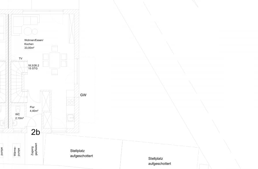 Nur einen Steinwurf vom Staffelsee entfernt. Charmante Neubau DHH in Uffing am Staffelsee! (2b) - 2b Grundriss EG (36698)