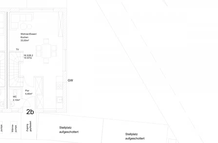 Nur einen Steinwurf vom Staffelsee entfernt. Charmante Neubau DHH in Uffing am Staffelsee! (2b) - 2b Grundriss EG (36698)