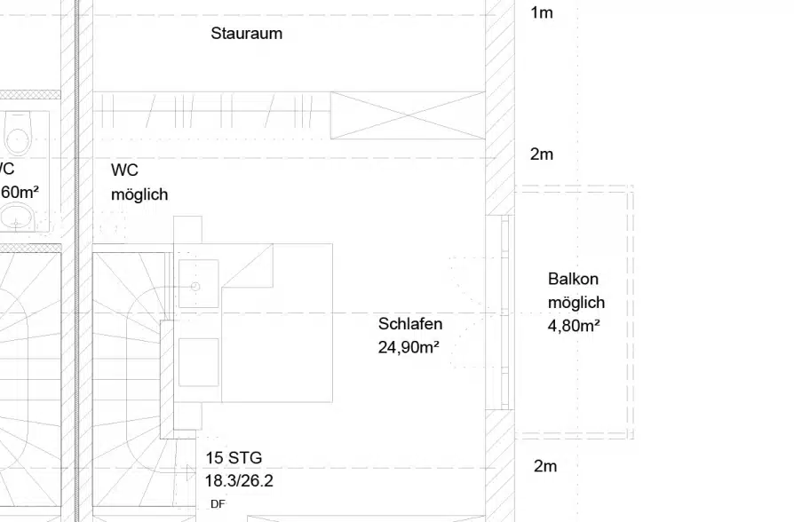Nur einen Steinwurf vom Staffelsee entfernt. Charmante Neubau DHH in Uffing am Staffelsee! (2b) - 2b Grundriss DG (36700)