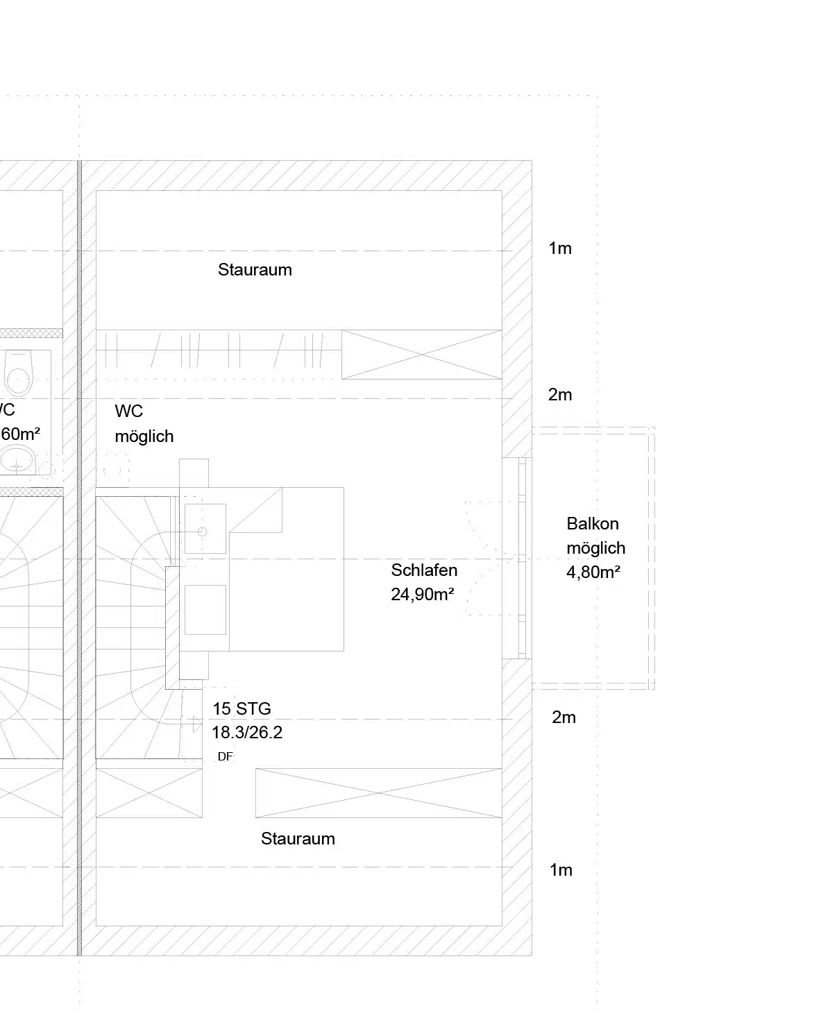 2b Grundriss DG - Nur einen Steinwurf vom Staffelsee entfernt. Charmante Neubau DHH in Uffing am Staffelsee! (2b)