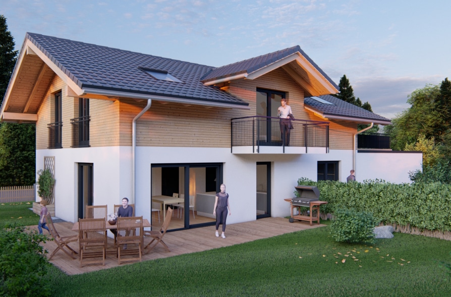 Neubau! Großzügiges Einfamilienhaus mit Einliegerwohnung in schöner Wohnlage von Weilheim - Illustration (38844)