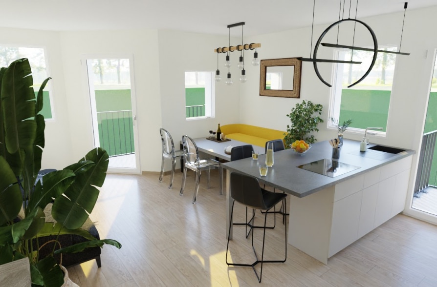 Modern, Energieeffizient, Maßgeschneidert. Neubau Etagenwohnung (WE 3) in Bahnhofsnähe!, 82386 Huglfing, Etagenwohnung