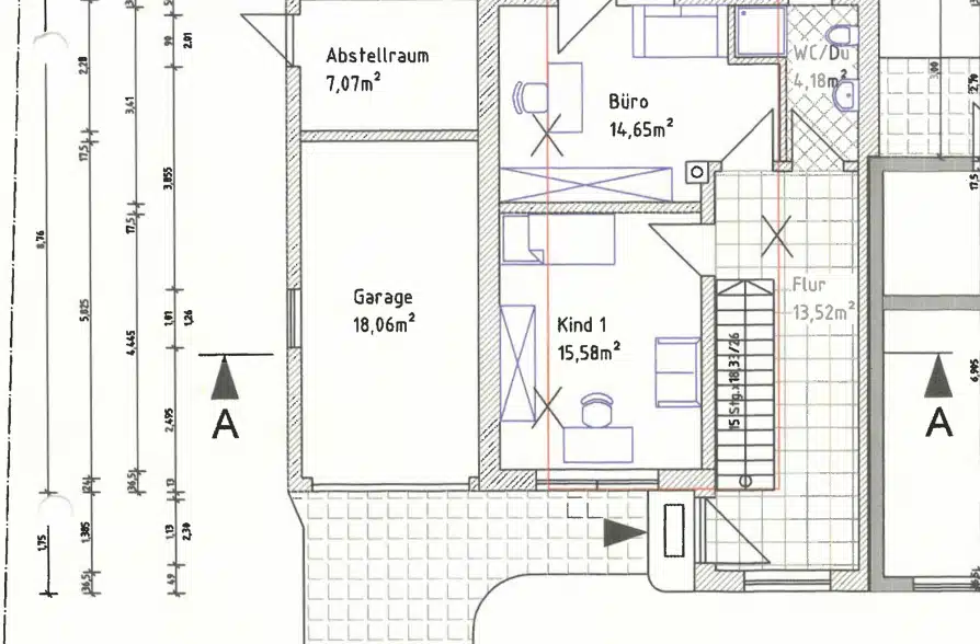 Moderne Doppelhaushälfte Dachterrasse in Peißenberg Wörth - Grundriss EG (43774)